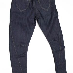 Jeans pantalone donna Meltin POT MIAMBI D1289RW007 blu denim scuro elasticizzato, tg 27 (41) chiusura zip