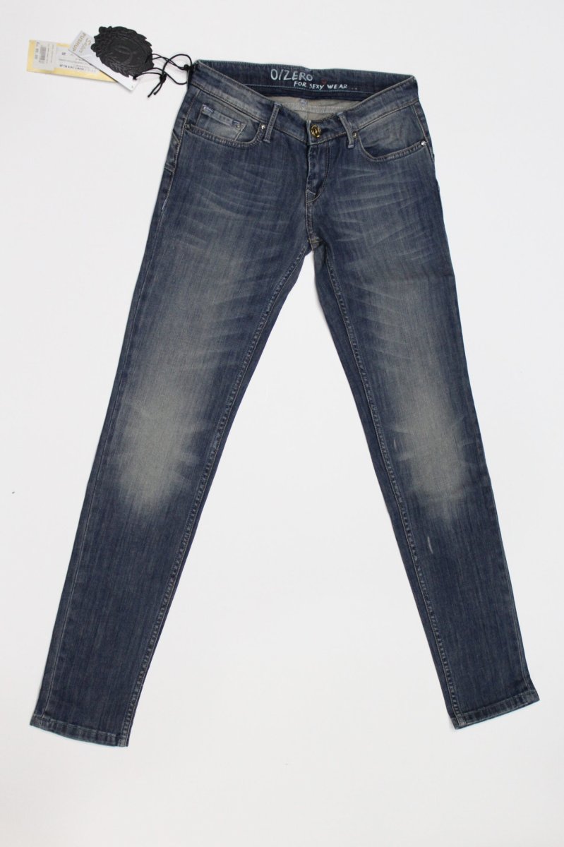 Jeans pantalone donna Construction Zero SAMELY SW611 2476 blu denim, elasticizzato, tg 30 (44) chiusura zip