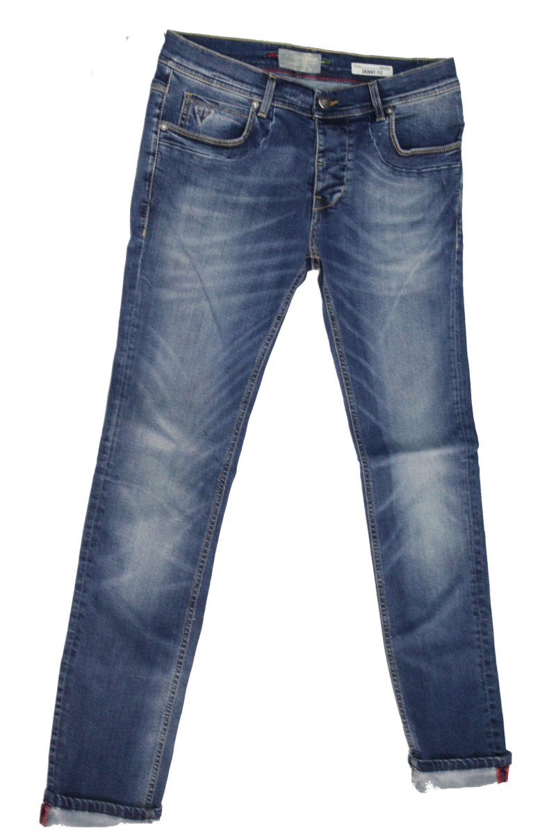 Fifty Four Jeans uomo Haiti J895 tg 34/48 blu denim stone washed - immagine 2