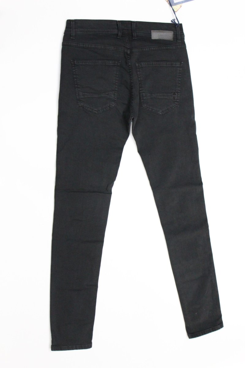 Fifty Four Jeans uomo Pires G574 tg 33/47 zip skinny fit aderente nero strappi ricuciti - immagine 5