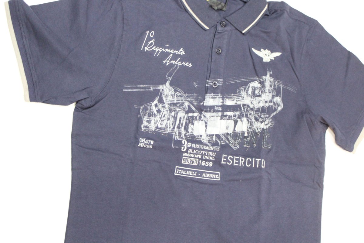 Esercito polo uomo S9F026-5581 tg L Blu - immagine 4