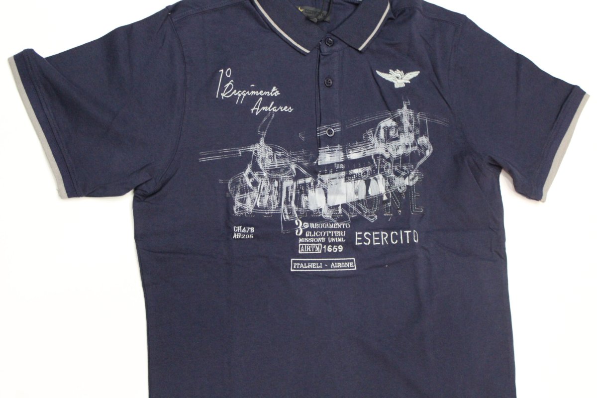 Esercito polo uomo S9F026-5581 tg L Blu - immagine 5