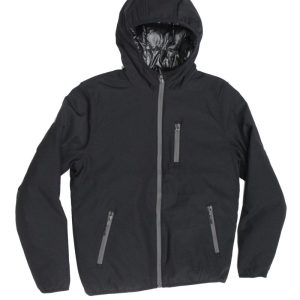 TREZ Giubbotto uomo corto con cappuccio mod Gregg Nero