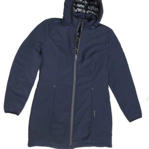 TREZ Parka donna cappuccio staccabile mod Jador Blu