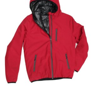 TREZ Giubbotto uomo corto con cappuccio mod Gregg tg XL Rosso