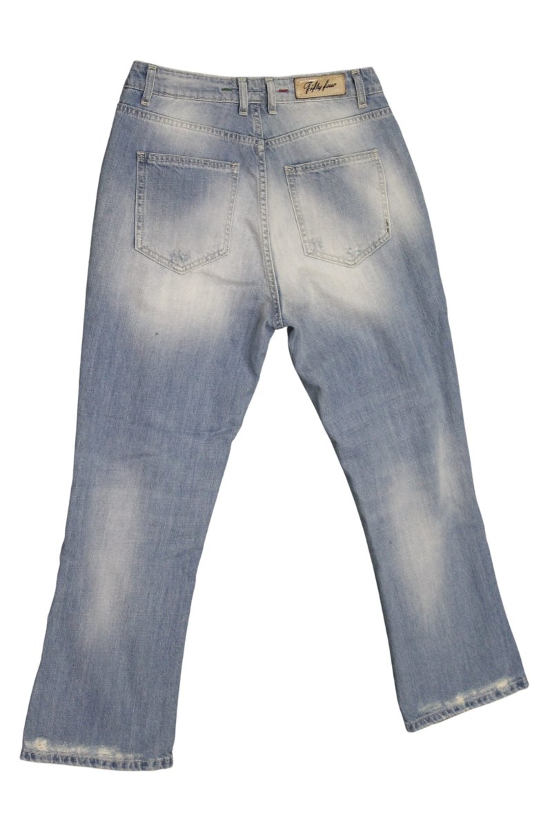 FIFTY FOUR jeans donna non elastico con strappi art Skate 00 J938 tg 28/42 Blu chiaro - immagine 3