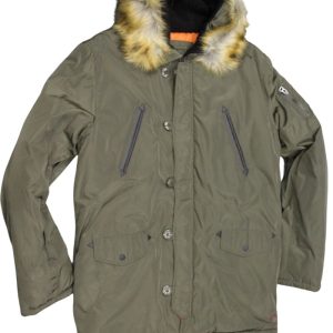 TREZ Parka uomo con pelliccia sintetica mod GUM-3870 tg XXL Verde