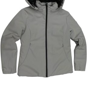 TREZ Giubbotto donna con cappuccio staccabile mod Jinette-1001 Grigio