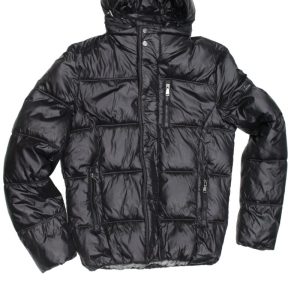 YES ZEE Piumino uomo cappuccio staccabile J819-L800 Nero