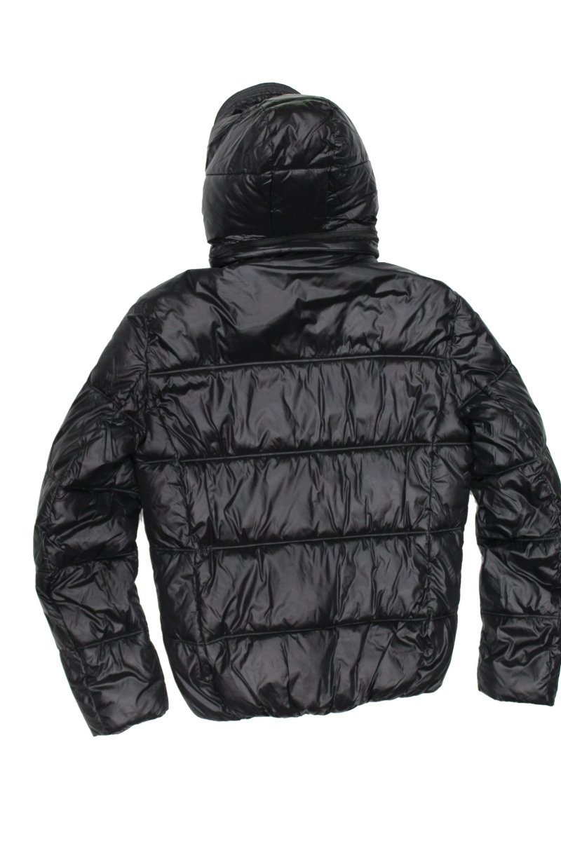 YES ZEE Piumino uomo cappuccio staccabile J819-L800 Nero - immagine 3