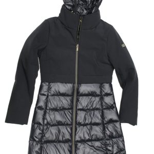 YES ZEE Giubbotto Donna con cappuccio staccabile O061-L200 tg XS Nero