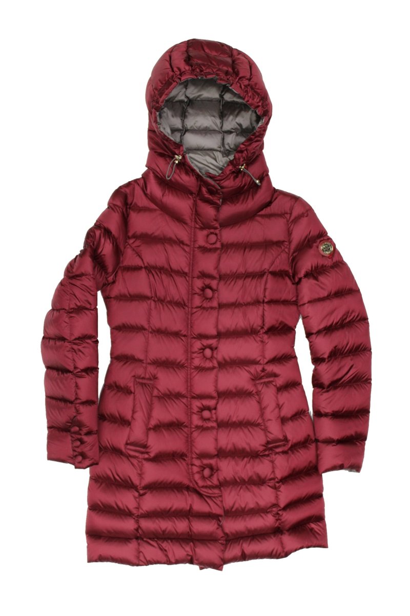 CAPE HORN Piumino Donna con cappuccio mod Blanca Rosso Bordò