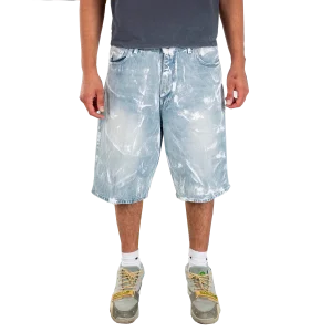 Paint Washed - Denim Jorts