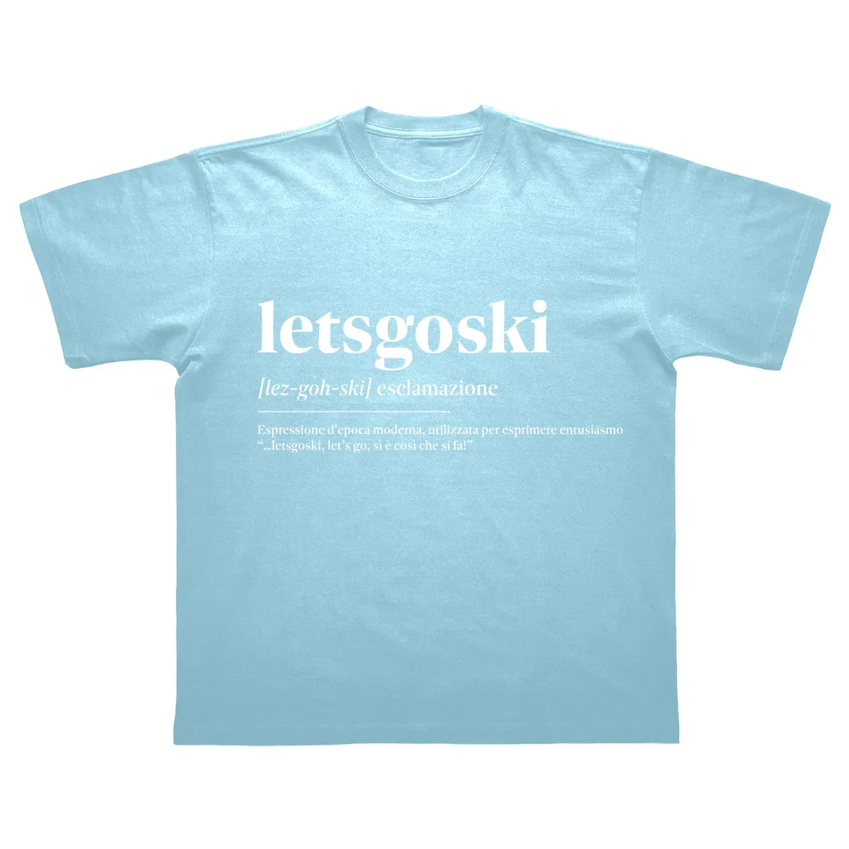 LETSGOSKI Classic t-shirt - Light Blue