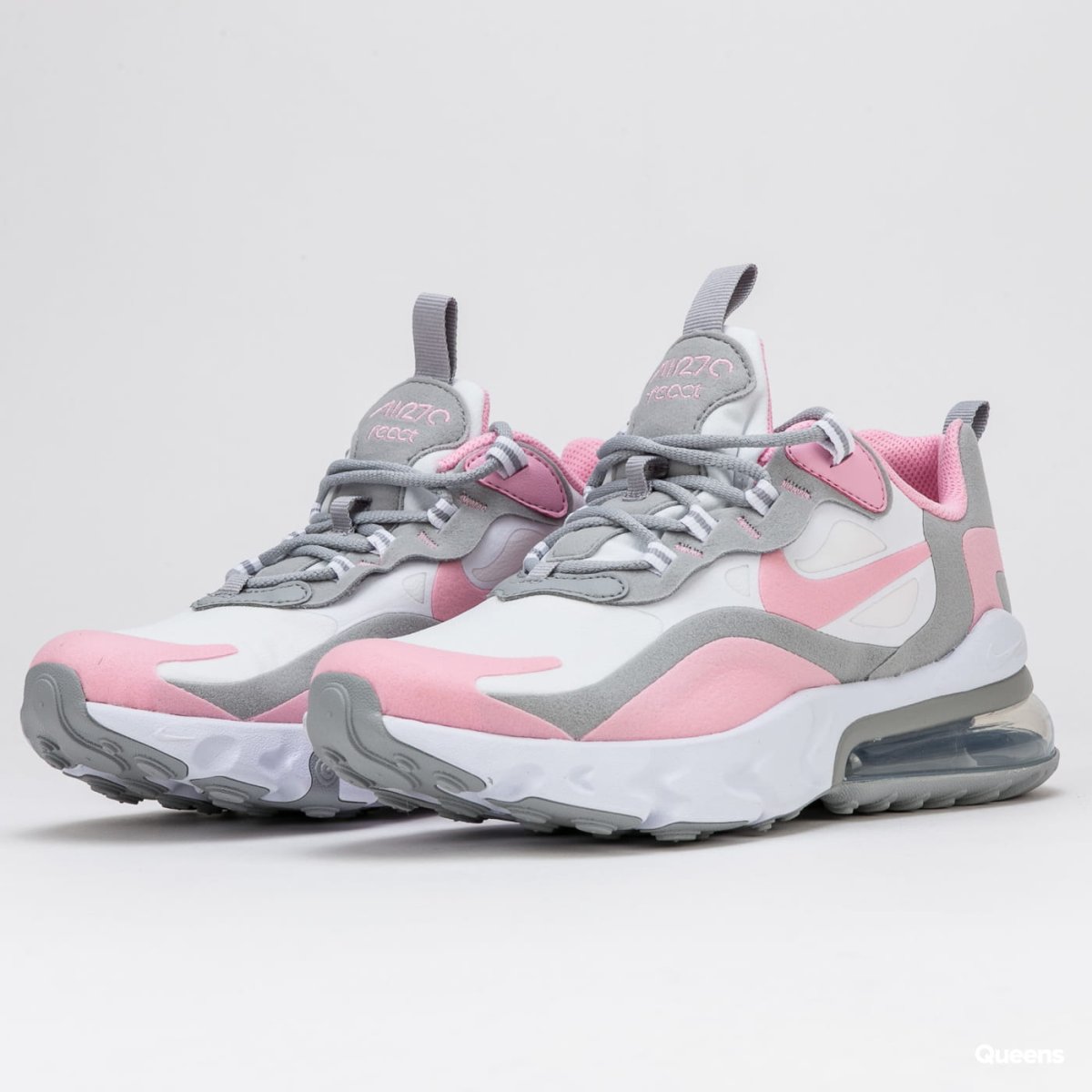Scarpa da ginnastica donna Nike air Max 270 react bianco rosa BQ0103104 - immagine 2