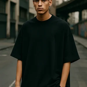 Shadow Drop" Oversize Tee Nera