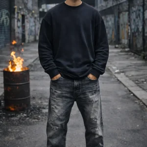 (Jeans  baggy uomo street