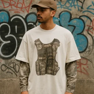 Maglia CAMO oversize streetwear