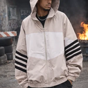 DRIP STRIPES JACKET BEIGE