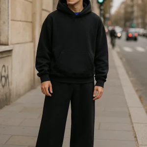 Completo tuta fondo largo streetwear nero