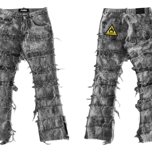 Ripped flare denim "ignis" collection