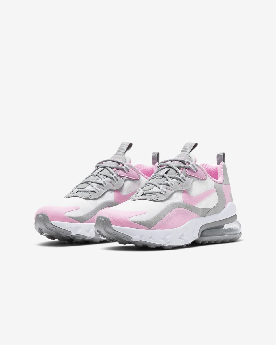 Scarpa da ginnastica donna Nike air Max 270 react bianco rosa BQ0103104 - immagine 4