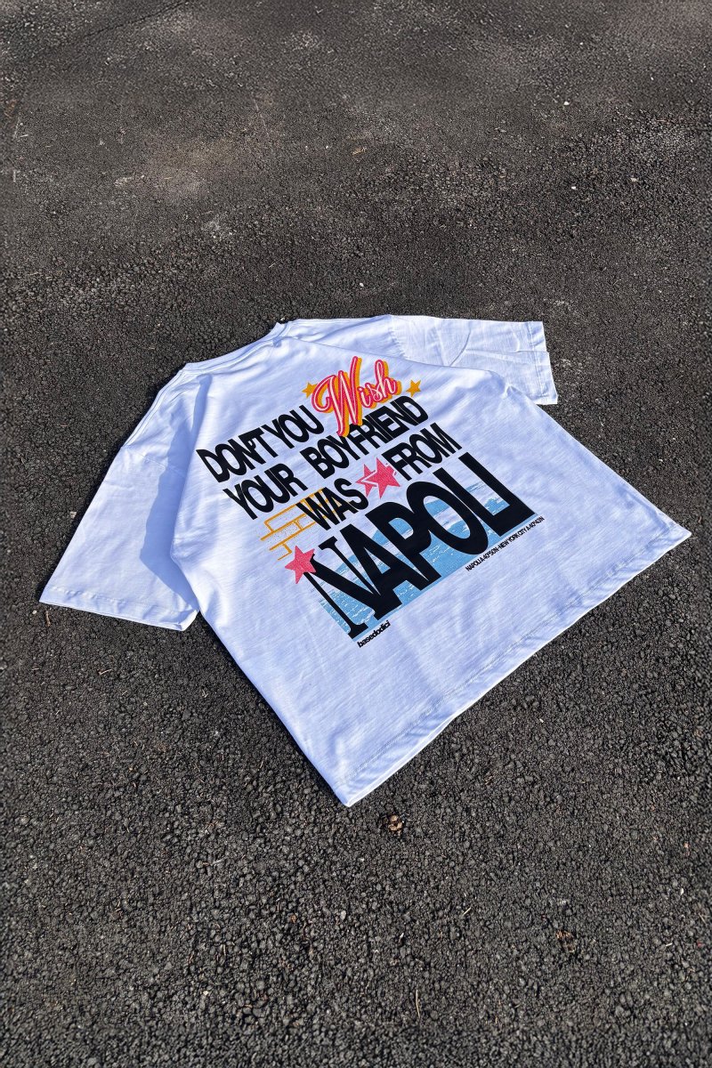 T-Shirt “WISHYOUR” Boyfriend White/Multi - immagine 4