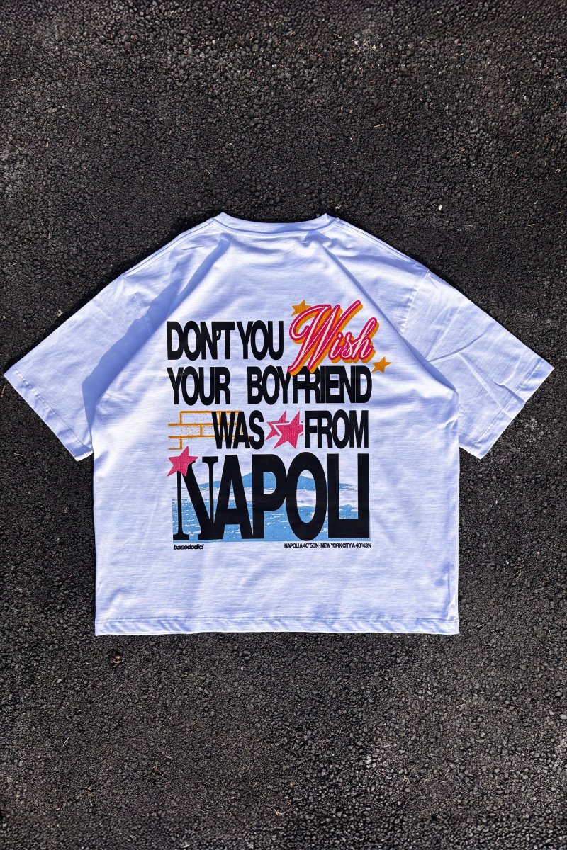 T-Shirt “WISHYOUR” Boyfriend White/Multi - immagine 3