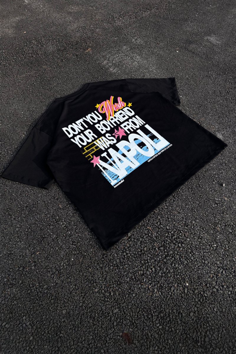 T-Shirt “WISHYOUR” Boyfriend Black/Multi - immagine 6