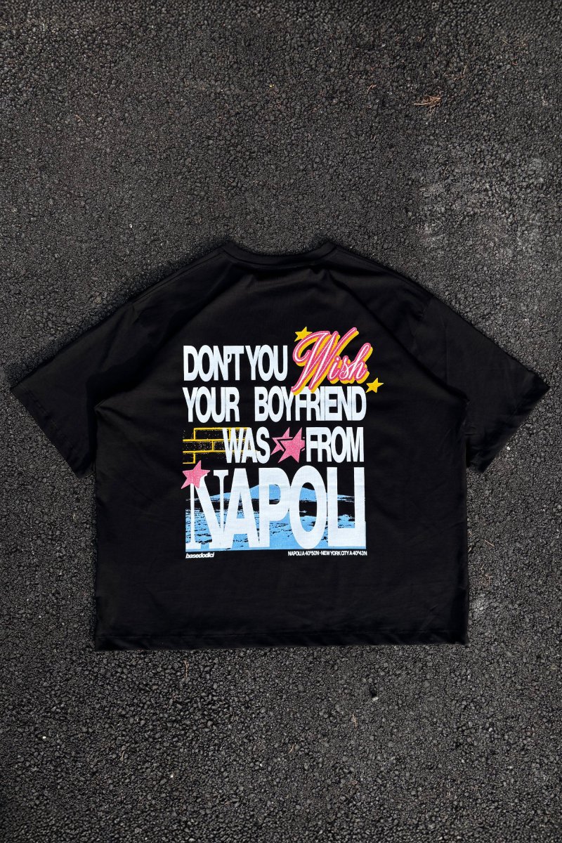 T-Shirt “WISHYOUR” Boyfriend Black/Multi - immagine 7