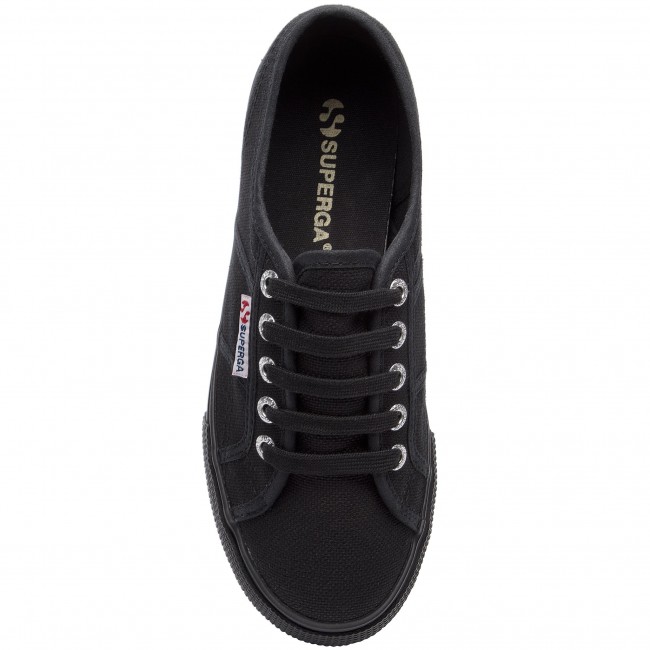 Scarpa da ginnastica donna superga 2790 zeppa colore full black - immagine 4