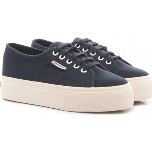 Scarpa da ginnastica donna con zeppa superga 2790 colore navy - immagine 4